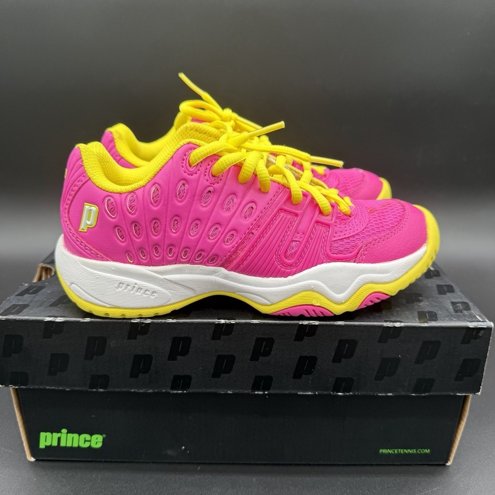 TENNIS SHOES Prince T-22 Pink and Yellow Junior Size 1